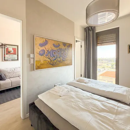 아파트 River View Design Apartment, 14th Floor, Citycenter, Ac, Parking 브라티슬라바